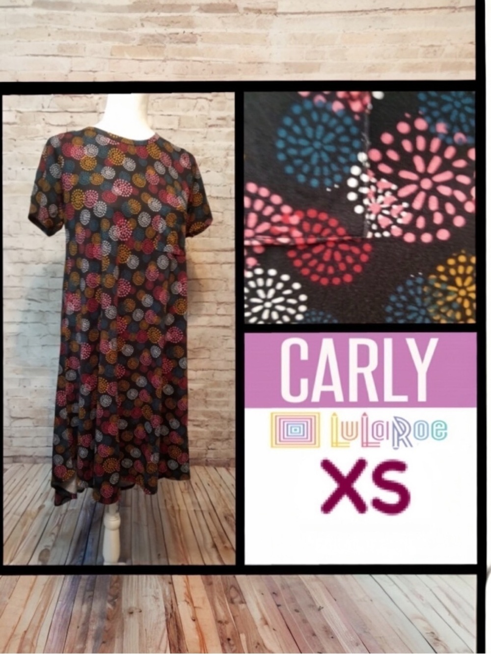 𝅺4/$20 NWT Color Burst Carly Dress XS